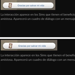 Thank you for saving my life Interaction by kiarasims4mods Spanish Translation