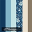 Stylish blue flowers logo