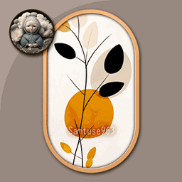 HQ Minimalist Leaf Oval Frame #1 Sellable Samtuse963