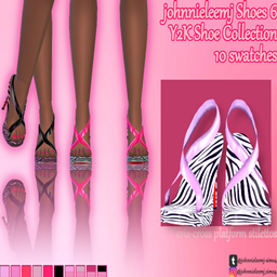 johnnieleemj Shoes 6 (Y2K Shoe Collection) Criss Cross Platform Stilettos