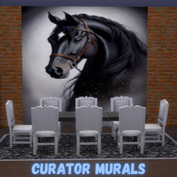 Wall murals WM 012 wild stallion - Base game compatible logo