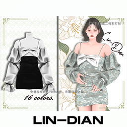 LIN-DIAN Pearl strappy dress logo
