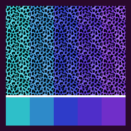 leopard print blue palette project image