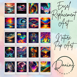 Danius easel replacemnt art Nature themed -ALL - Basegame compatible logo